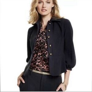 CAbi Abbott Jacket Brass Button‎ Billow Sleeve 3027 size 2